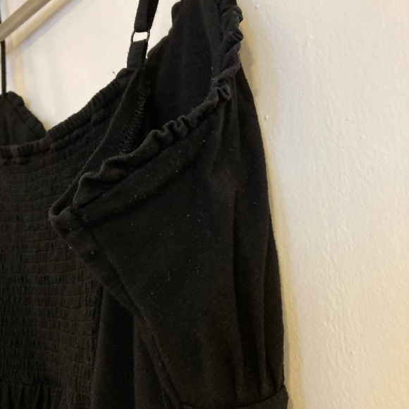 Old Navy Ladies Black Spaghetti Strap Sun Dress Large Tie Front & Pockets - Picture 12 of 12